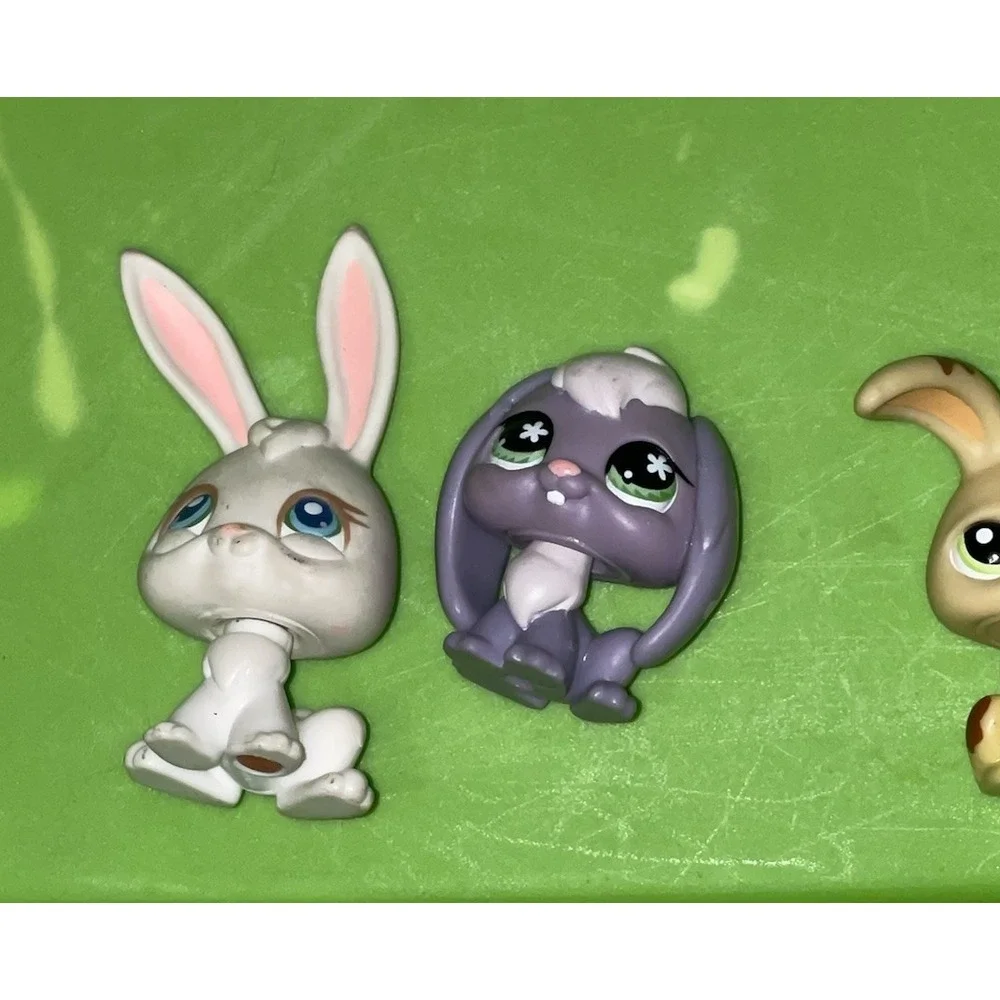 Lot of 3 Littlest Pet Shop Bunnies #648, #3, #972